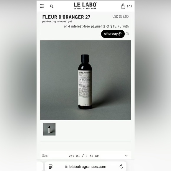 NEW Le Labo FLEUR D'ORANGER 27 Perfuming Shower Gel 237ML - Picture 5 of 5